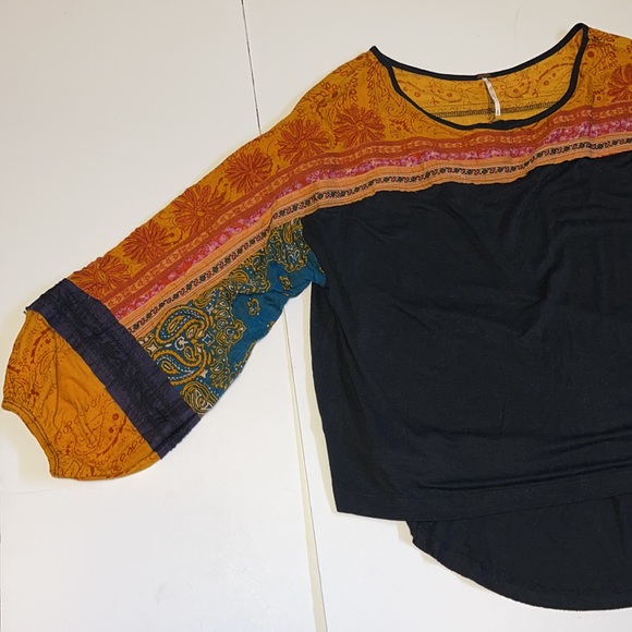 Free People Boho Balloon Sleeved Top - Women’s Size Small - Picture 4 of 10
